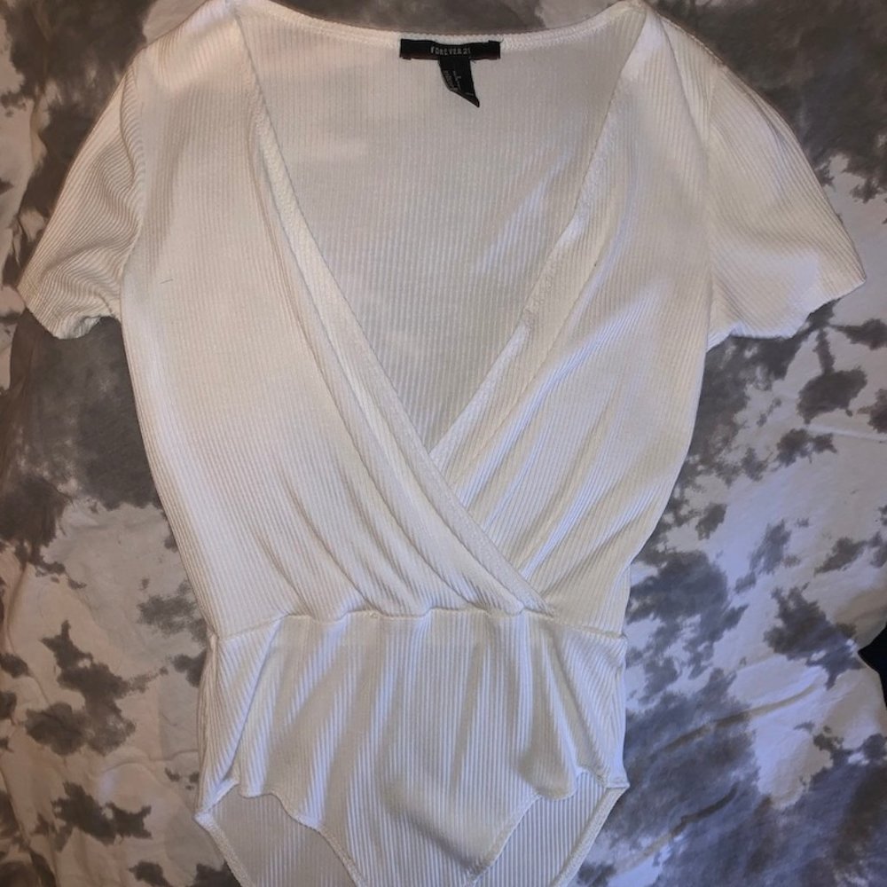 Two Forever 21 ribbed bodysuits